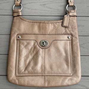 Coach Penelope Crossbody Bag Pewter Pebble Leather F16533